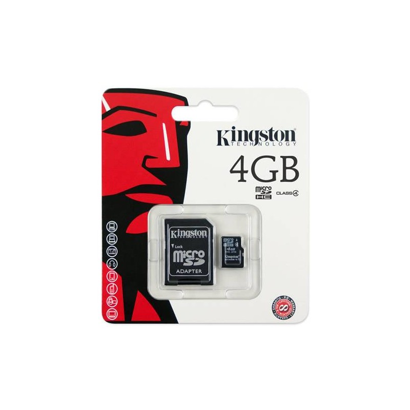 Carte Mémoire Micro SD 4Go Avec Adaptateur