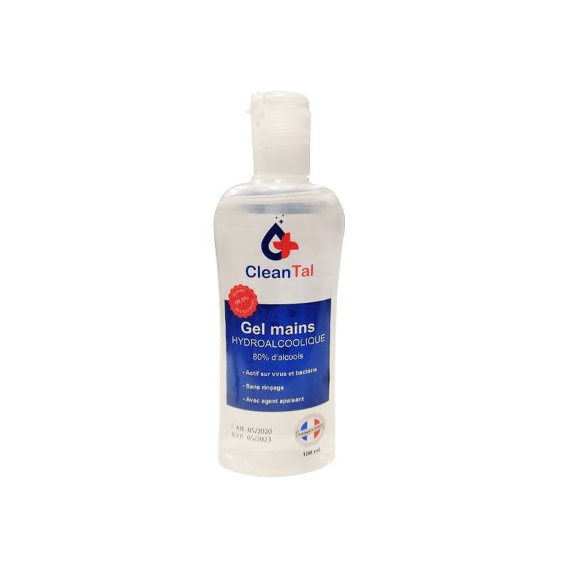 Gel Désinfectant Mains Hydroalcoolique 100ml Clean Tal (80% Alcool) - 50pcs Gel Désinfectant Mains Hydroalcoolique 100ml Clean Tal (80% Alcool) - 50pcs